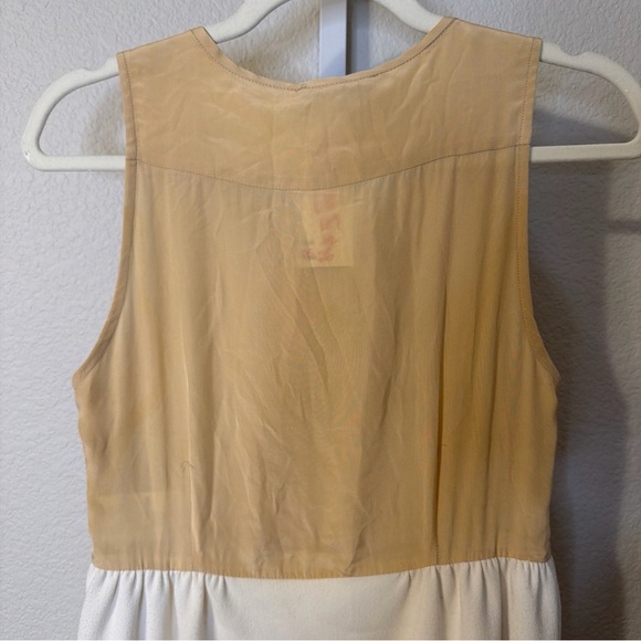 Sandro Beige Cream Ruffled Silk Blend Midi Dress Size‎ 1 - Picture 7 of 7